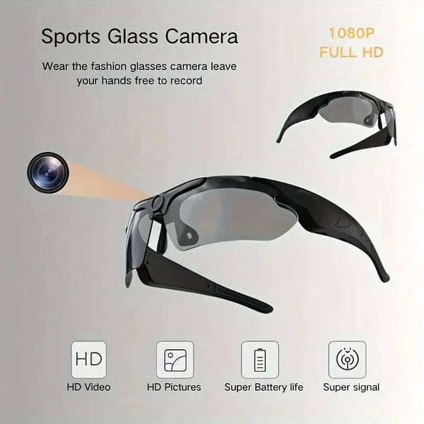 Wearable HD 1080P Outdoor Cycling Glasses Polarized Lens Camcorder Security Protection Video Record Smart Camera