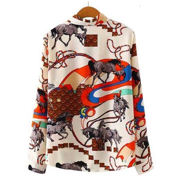 Print Long Sleeve Blouse Women Clothes Summer Turn-down Collar Fashion Plus Size Elegant Ladies Shirts Casual Oversized Tops 210608wtt