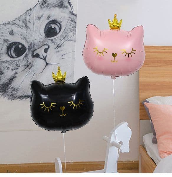 Cartoon Cats Party Decorations - Colorful Animal Themed Balloon Set