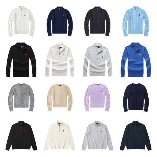 Designer shirts Mens Sweaters Cardigan Designer Mens Sweaters Wool Casual High Quality Pull Half Zip Women Hoodie Jacket Winter Long Sleeve Sweater Pullover FH