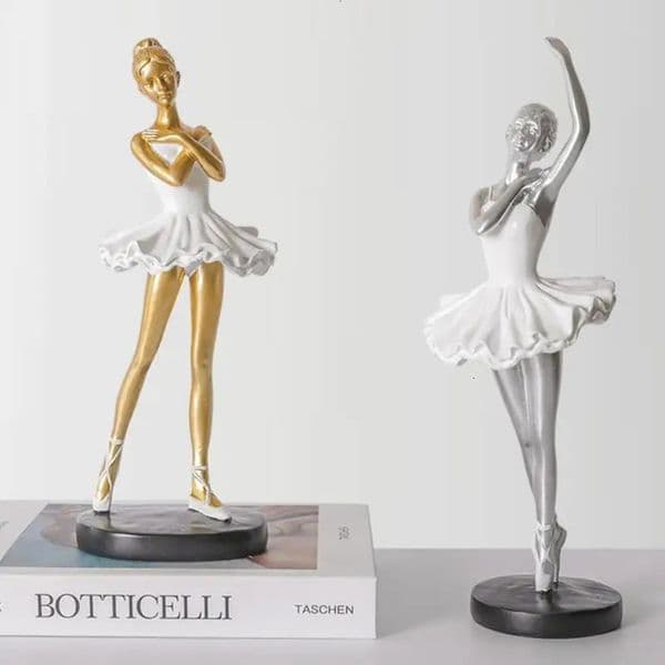 Miniatures Ballet Dancer Figurines Abstract Art Crafts Girl Statue Resin Sculpture Model Home Office Decor Ornaments 240521