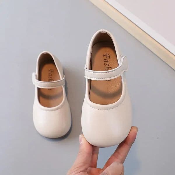 Girls Black Dress Shoes Kids Mary Janes for Wedding Party Flats Children Back To School Beige Black Brown Spring Autumn Simple 250922BJ