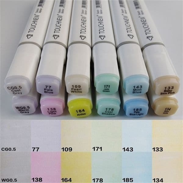 TouchNew 12 Colors Pastel Color Set for Portrait Illustration Drawing Art Markers Dual Head Sketch Alcohol Based Marker 201128