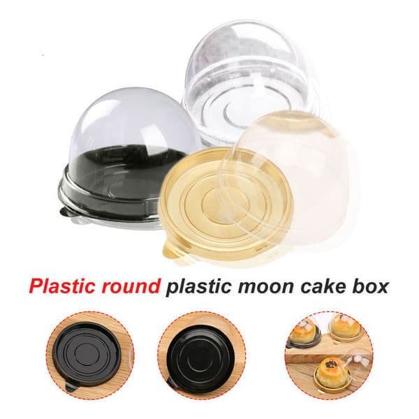 50pcs Plastic Cupcake Packaging Box Cake Dome Containers Wedding Party Favor Boxes Supplies 201029