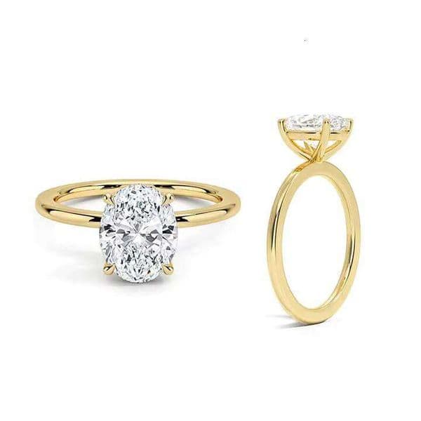 VOAINO 1ct GRA Grown HPHT CVD 14k Wedding Engagement Gift IGI Certified 1 14K Carat 18K Lab Ring
