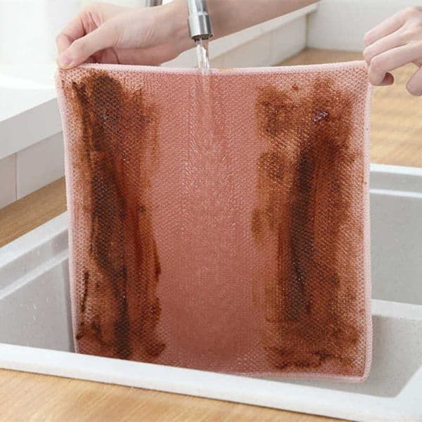 6PCS Microfiber Kitchen Cleaning Towel Anti-grease Cloth Multifunction Home Washing Dish Supplies Wiping Rags 210728