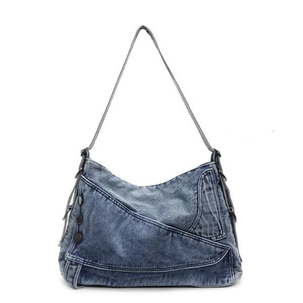 2025 Womens Denim Tote Bag Retro Crossbody Shoulder Bag with Large Capacity for Work Commute Fashionable Denim Handbag 250926BJ