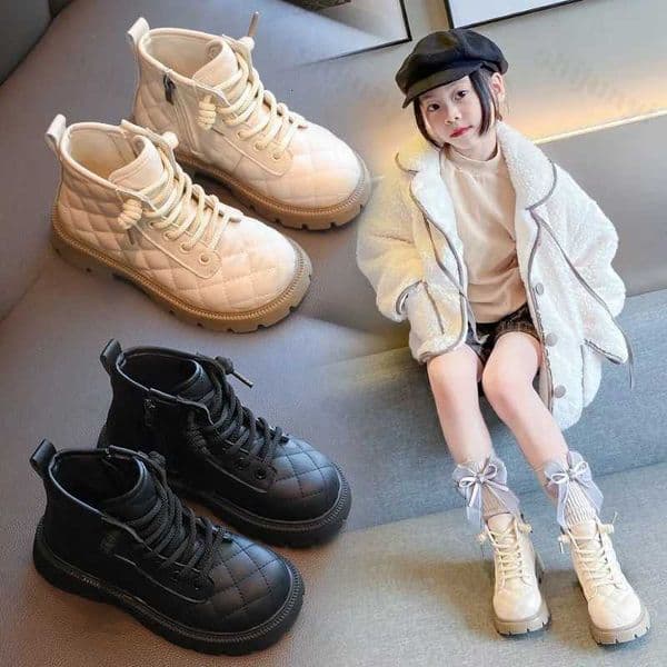 Kids Ankle Boots 2025 Autumn New Girl Princess Shoes Fashion Soft Sole Comfortable Non Slip Simple Childrens Outdoor Short BootT251007