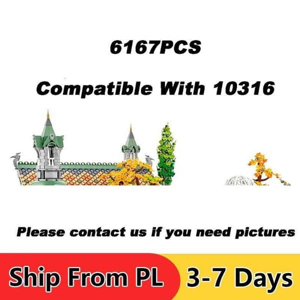 2026 New 6167Pcs Film Series Of The Rings Rives Street perfume cologne View Building Blocks Model Compatible 10316 Bricks Birthday Toy Gifts E9958 Z251007 Desig