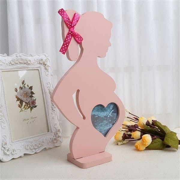 2026 Wooden Photo Picture Frame Pregnant Women Mom Wedding Couple Room Decor Marco De Fotos Kids Birthday Home Decoration 201212