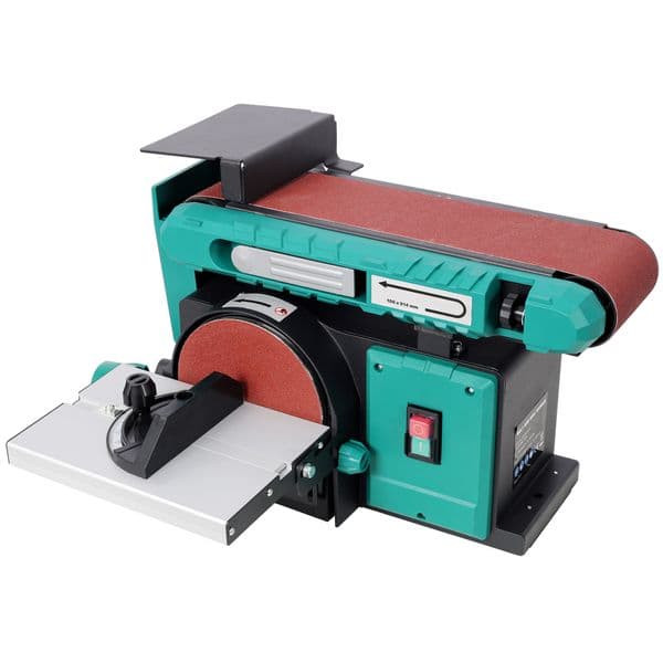 Benchtop Belt and Disc Sander,120V/60Hz,4x36 in. Belt 6 in. Disc Sander, Green color