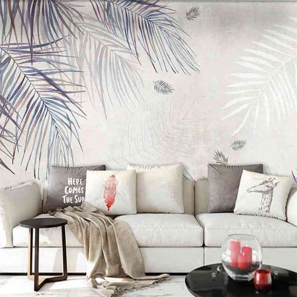 Custom Po Wall Mural Modern Hand Painted Abstract Art Plant Leaf 3D Bedroom Living Room TV Background Wallpaper Wall Covering 210722