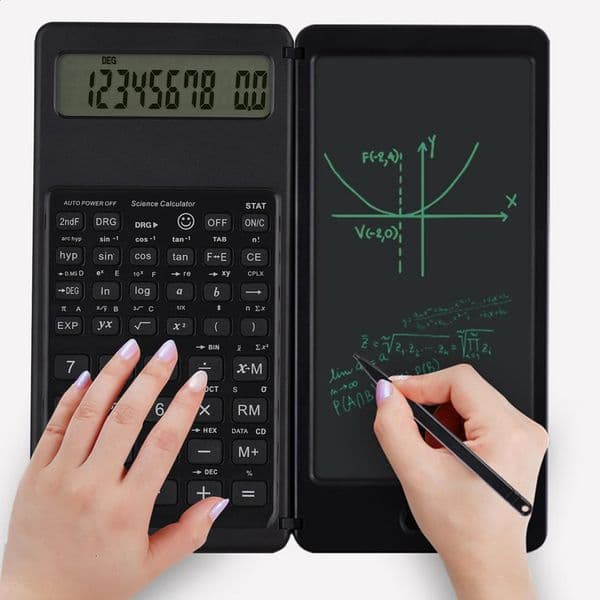 Foldable Scientific Calculator 10Digit Digital Large Display with an Erasable Writing Tablet Drawing Pad Math Calculato 250521