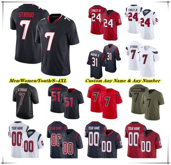 American Football Jersey C.J. Stroud Nick Chubb Woody Marks Nico Collins Dalton Schultz Jayden Higgins Xavier Hutchinson Will Anderson Jr Henry To'oTo'o Stingley Jr 4XL