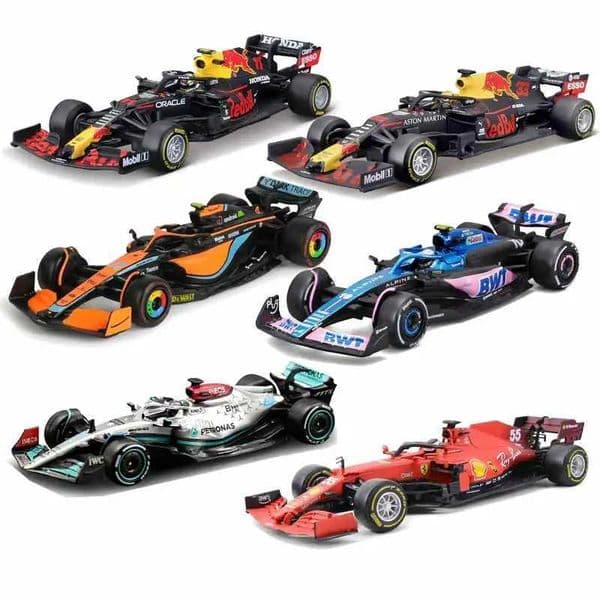 Bburago 143 F1 Racing Car Models Red Bull RB15MCL36Alpine A523Mercedes W13Ferrari SF21Diecast Collection Gift for Kids Z251008