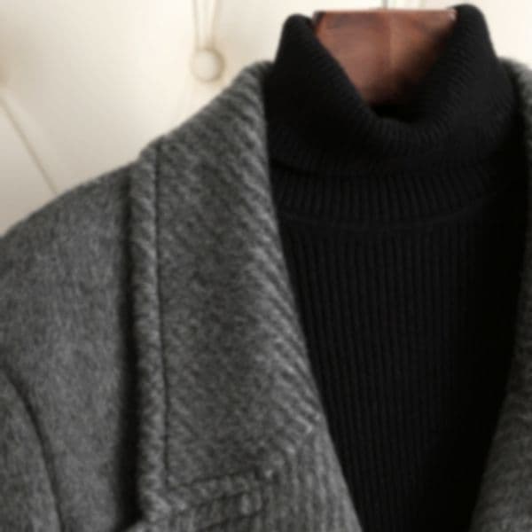 C43081 New autumn and winter high-end long over-the-knee waist slim fit woolen coat