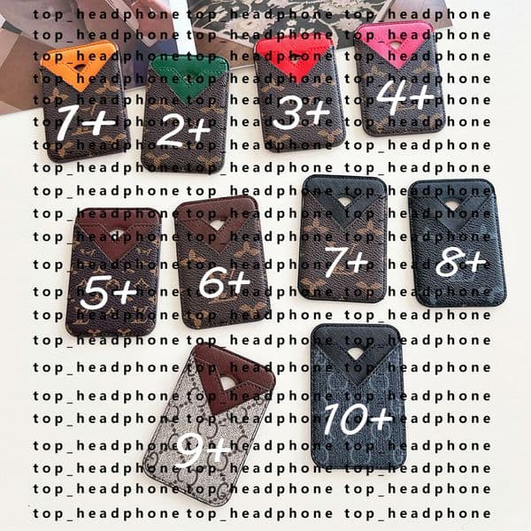 Top Designer Magnetic Leather MagSafe Card Holder Phone Case All Fitted Luxury Universal Mini Wallet Work ID Bank Credit Bus Hi Quality Cover With Box Woman Man Gifts