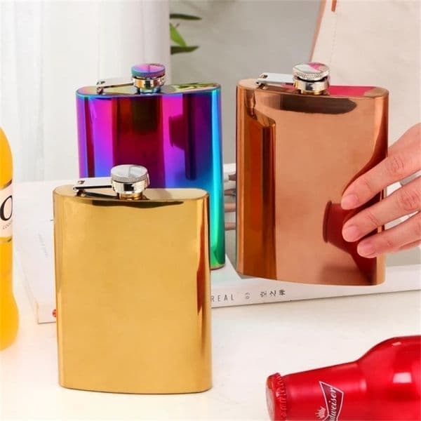 8Oz High Quality Stainless Steel Wine Whisky Pot Bottle Hip Flasks Drinker Alcohol Portable Travel Tour Drinkware 250113a