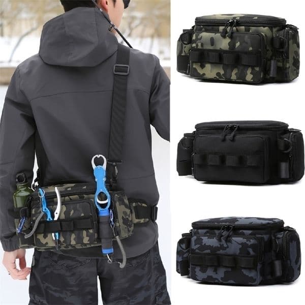 Fishing Tackle Bags Waist Fanny Pack Fishing Lures Line Box Utility Storage Accessories Outdoor Camping Shoulder Crossbody Bag 250922BJ