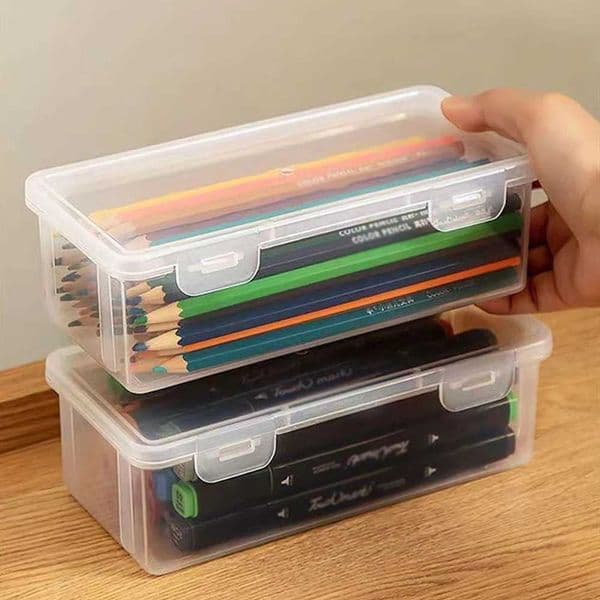 2026 1Pc Storage perfume Box Transparent Stationery Childrens Crayon Pen Bag Desktop Storage cologne And Clutter C251008 Free Shipping