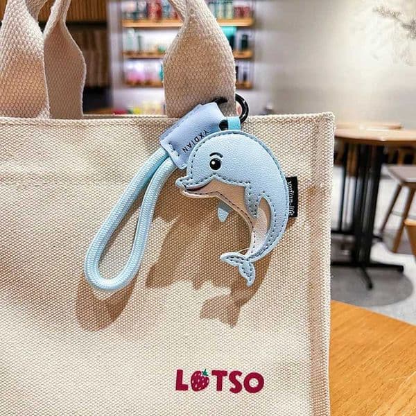 Leather Ocean Whale Keychain Couple Bag Decoration Student Schoolbag Pendant Cartoon Animal Car Keyring Pendant for Ladies Z251007
