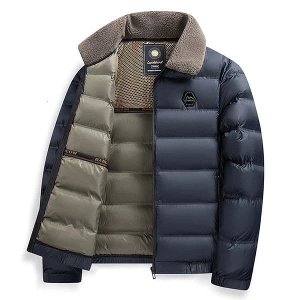 Big Collar 2026 Winter Parkas Men Thicken Casual Outwear Slim Fit Waterproof Warm Stand Coat 2501008