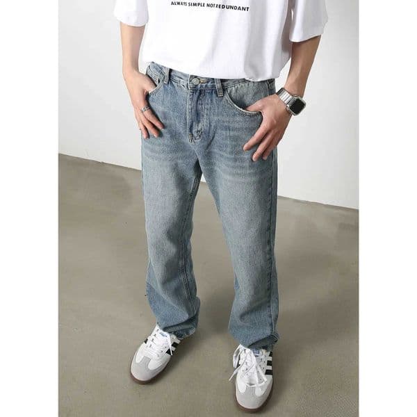 American High Street Jeans Mens Straight Loose Design Sense Pants Men Clothing Y2k Clothes Men Jeans Low Rise Jeans Z251008