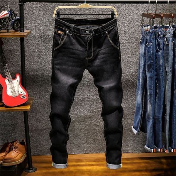 Men's Jeans Skinny Jeans Men Zipper Fly Slim Fit Denim Joggers Stretch Male Jean Pencil Pants Blue Men's Jeans Fashion Casual Hombre 230302CJ