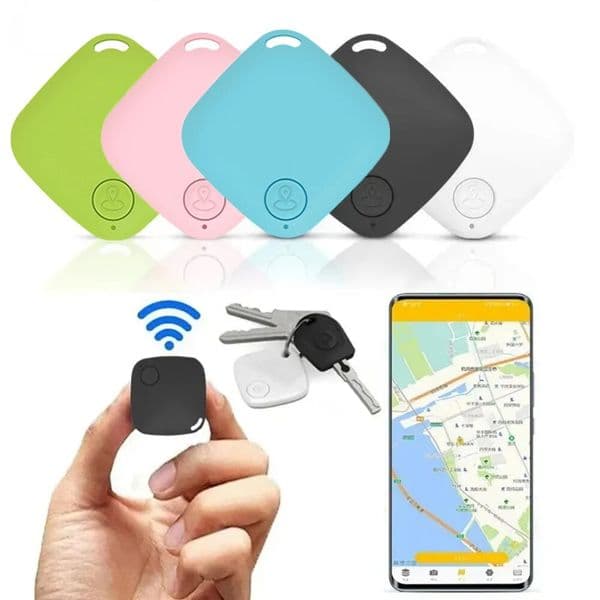 Anti-Lost Mini Bluetooth 5.0 Tracker Anti Lost Device Round Pet Kids Bag Wallet Tracking Smart Finder Locator Search Key Finder Sensor Locator For Dogs Pet Child