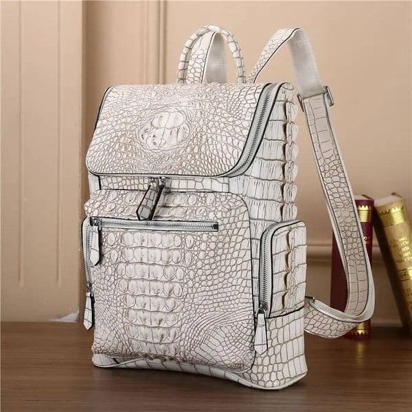 New Brand Alligator Genuine Men Backpacks Fashion Real Natural Leather Student Backpack Boy Computer Laptop Bag high-quality