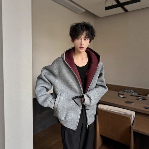 Spring And Autumn Short Hooded Sweatshirt Cardigan For Men And Designer Hoodie Women 2025 New American Style Designer Shirt Trendy Loose Couple Hoodie Zipper Jacket
