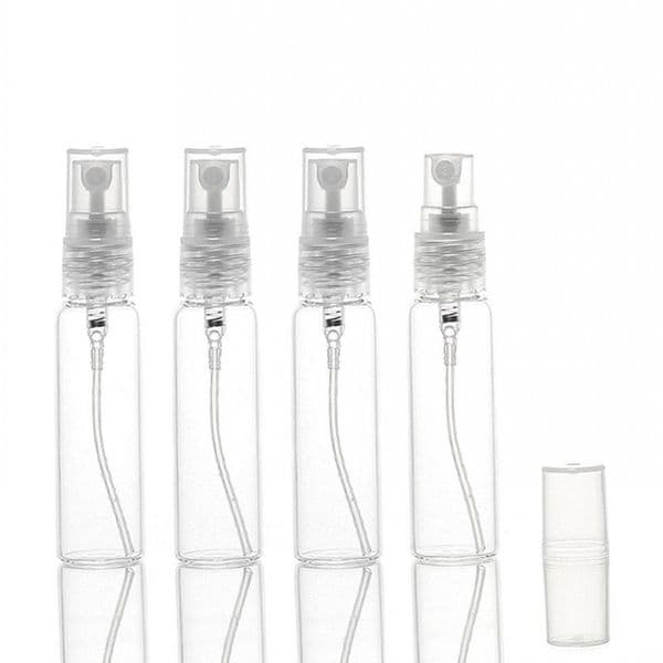 Mini Spray Bottles 10ML Clear Glass Perfume Bottles Refillable Fine Mist Spray Bottles Empty Fragrance Sample Spray Containers Cosmetics Atomizer for Travel