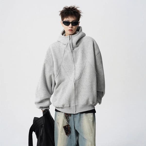 American Designer Hoodie Designer Shirt Heavyweight Deconstructed Hoodie For Men Winter Trendy Design Patchwork Sweatshirt High Street Cool Couple Hoodie
