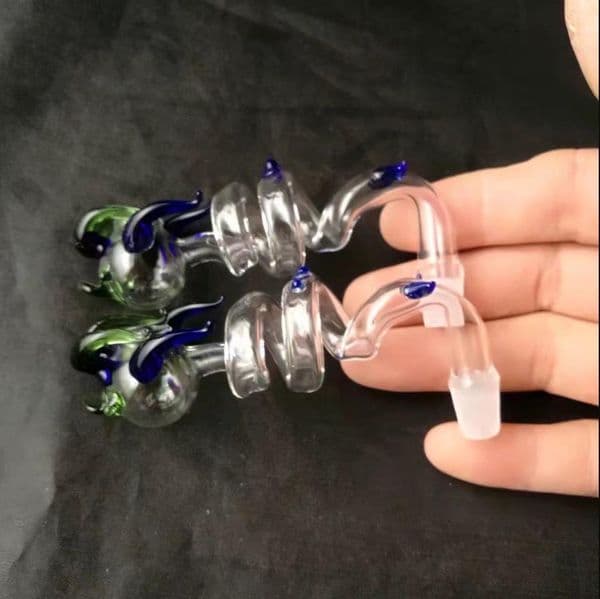 Glass Pipes Smoking Manufacture Hand-blown hookah Spiral faucet wok