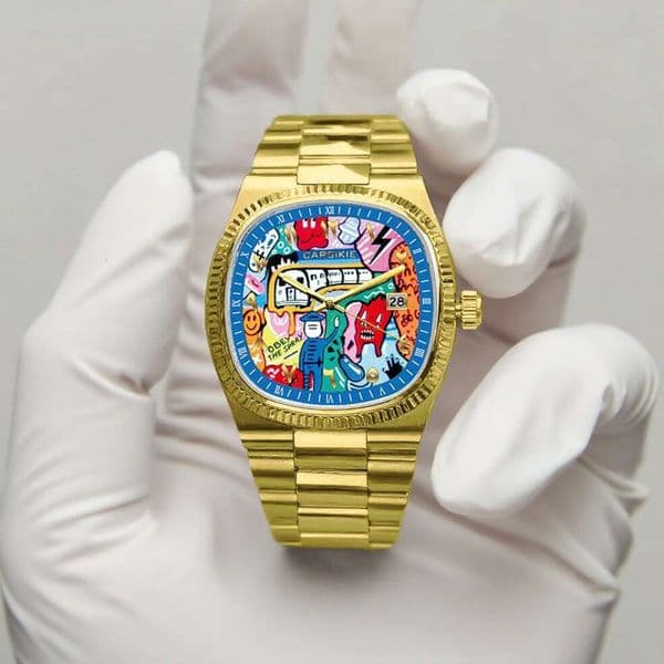 Carsikie2026 New Large Dial Square Men's Sports High-end Sense Comic Cartoon Watch