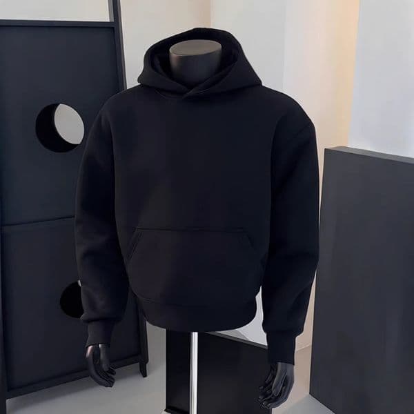 Cleanfit Black Heavyweight Sweatshirt For Men Autumn And Designer Hoodie Designer Shirt Winter Thickened Warm High-weight Hoodie American Style Regular Shoulder