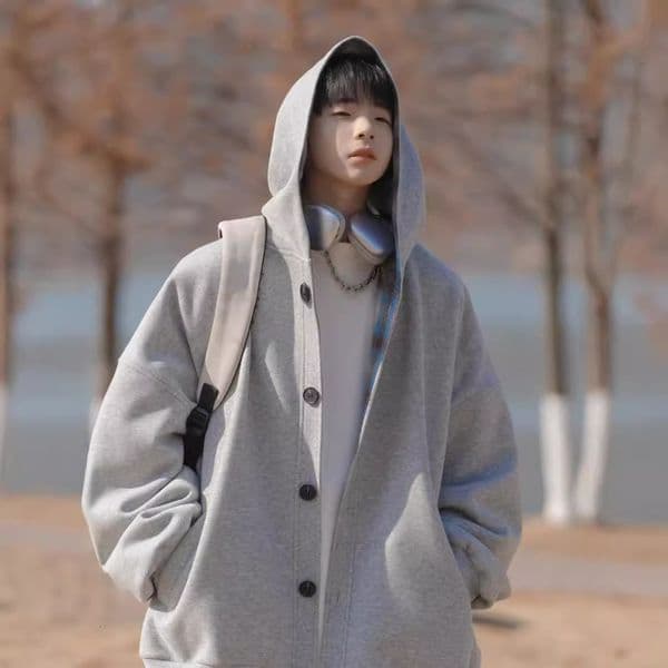 Japanese Style Youth Hooded Sweatshirt Designer Shirt Designer Hoodie Men's 2025 Spring And Autumn Trendy Cool Versatile Loose Plus Size Cardigan Jacket