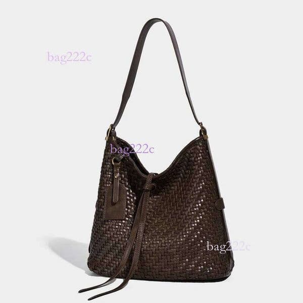 Hand Woven Bag For Women Designer Handbag Purse New In PU Vintage With Inner Pocket Large Capacity Underarm Shoulder
