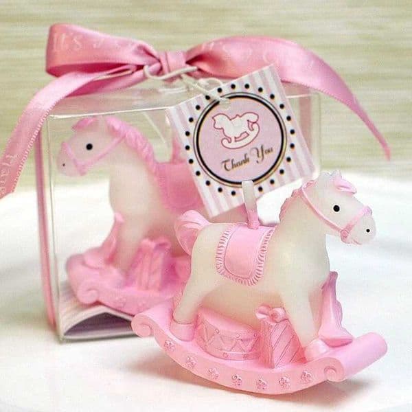 Rocking Horse Candle Favors for Baby Shower Kids Birthday Gifts Baptism Keepsake Event Anniversary Favors