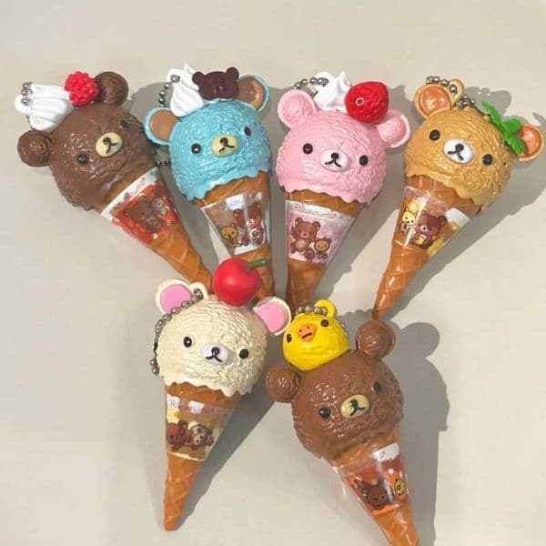 Anime Cute KAWaii Capsule Blind Box Toy Ice Bear Bead Keychain Hanging Bag Doll Toy Model Decoration Pendant Surprise Gift Z260520