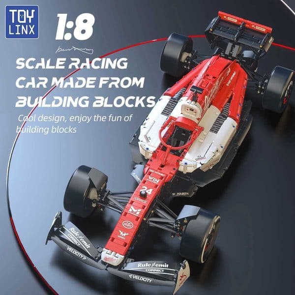 18 F1 Race Cars 1770PCS Building Sets MOC Building Blocks Car Cool Collectible Model Car Kits Toy Christmas Festive Gift Giving W251009