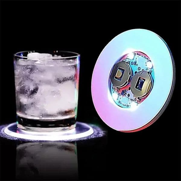 LED Light Emitting Sticker Coaster LED Bottle Light RGB Bottle LED Sticker Coaster Flash Coaster 250210