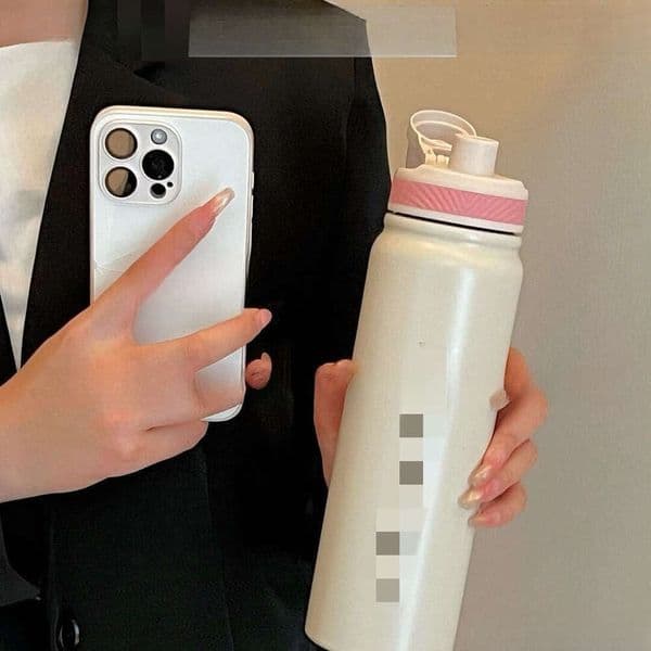 Nan Glaze White Space Sports Water Bottle B5