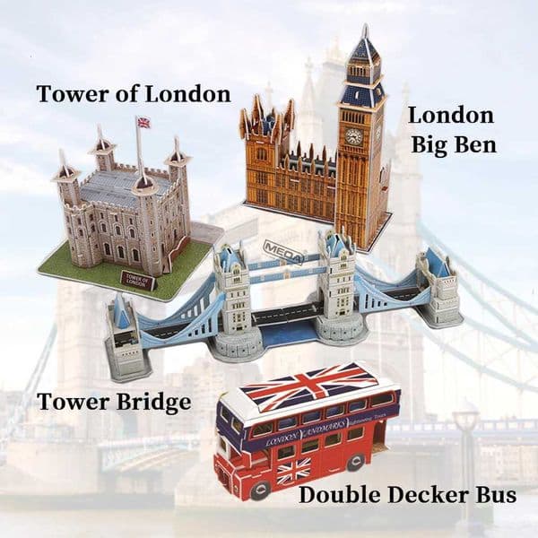 3D Paper Puzzles Toys London Big Ben Jigsaw Statue of Liberty Worlds Famous Building Construction 3D Puzzle Kids Birthday Gift X251009