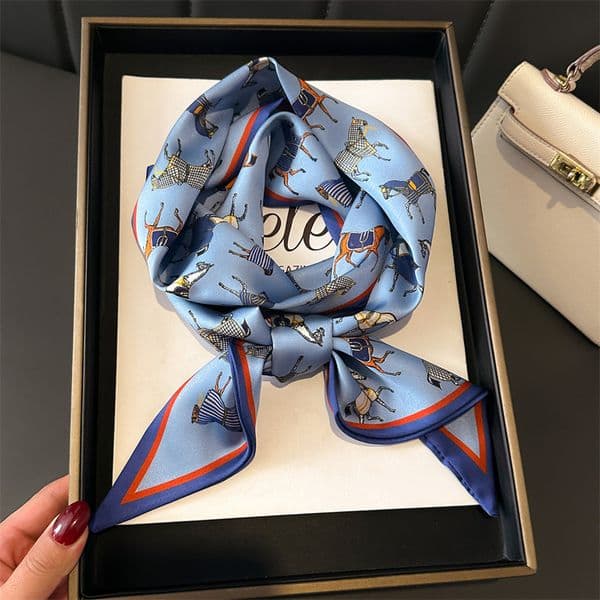 35style Newest Women Wrap Silk Designer Skinny Long Narrow Scarf Arm Bag Ribbon Accessories Neck Long Scarf Versatile Matching Coat Shirt Scarf 147-135cm