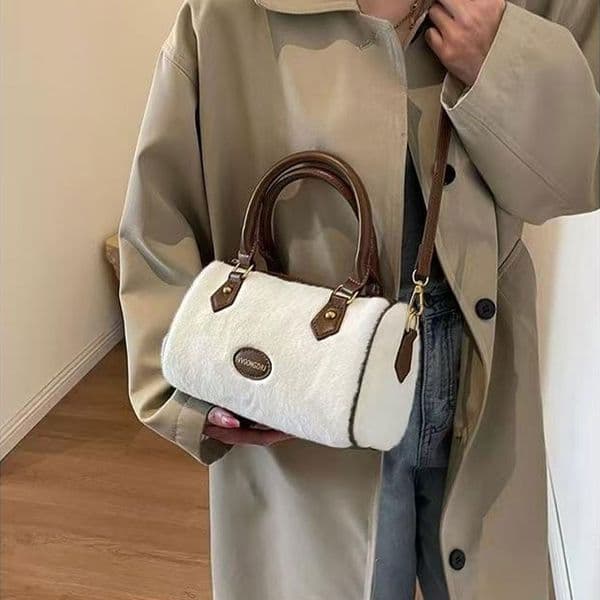 Retro single-shoulder crossbody Boston handbag