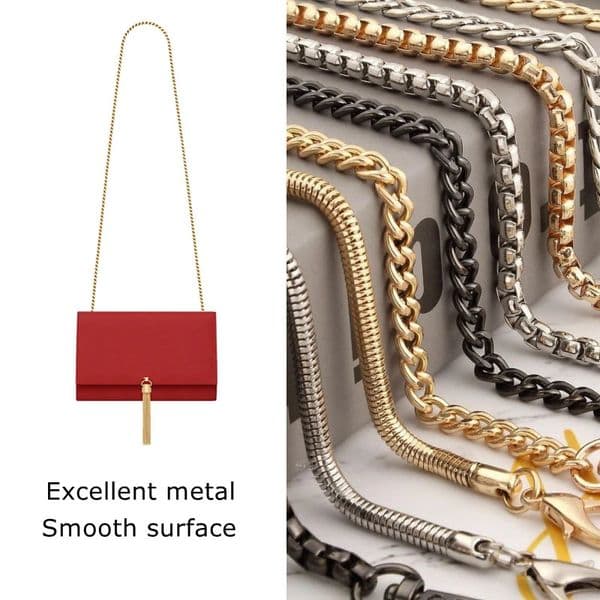 100120cm Metal Aluminum Bag Chain Replacement Parts Accessories for HandWomen Shoulder Handbag DIY Handmade Detachable Straps 251030