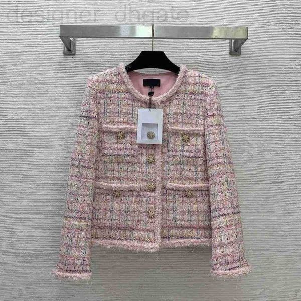 Women's Jackets designer Autumn Winter Suit Female Temperament Socialite Small Fragrance Style Coat Two-piece Set 2025 New Pink Tweed VVPO