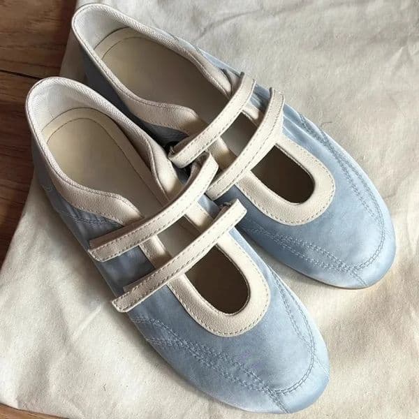 2025 Vintage Ballet Flats Women LowCut Round Toe Wide Width Flat Sole Fashion Versatile Casual Solid Color Shoes 251009 Z260519