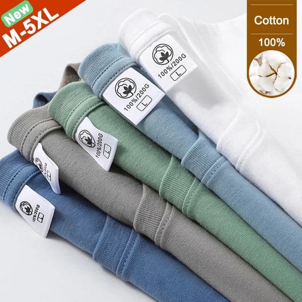 Fast Ship TShirts Men Autumn Cotton Male Tshirt Women Long Sleeve Tee Shirt Boys Basic Plain Solid Tops Underwear Plus Size 5XL 250929BANJIA